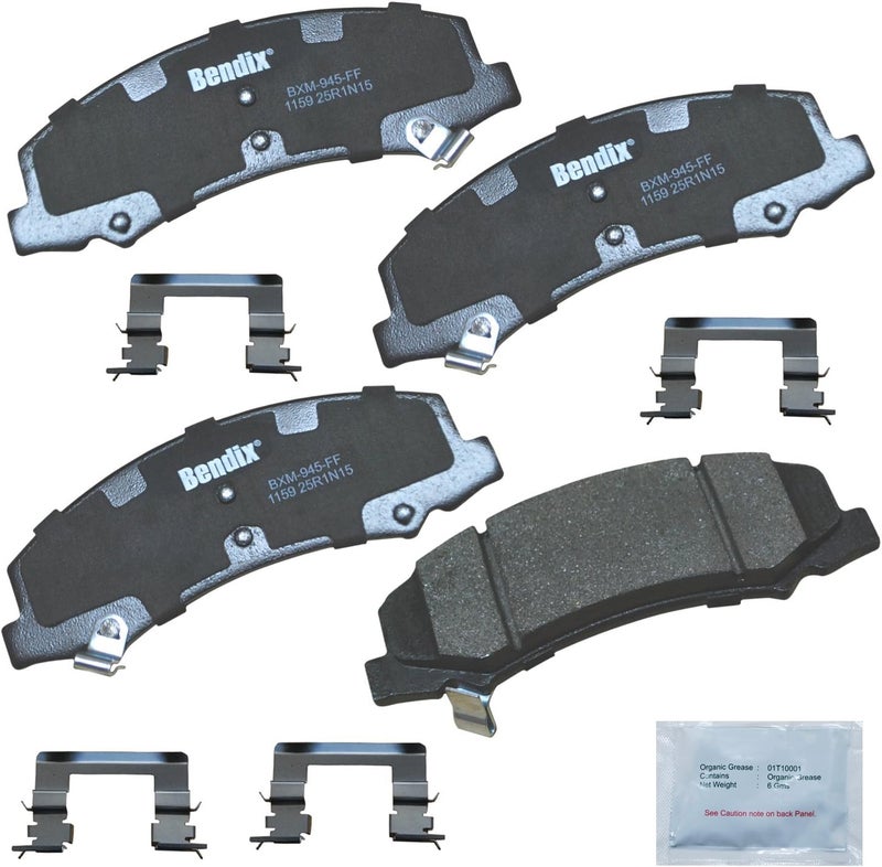 Bendix وسادات فرامل أمامية شبه معدنية Priority1 CFM1159 لطرازات مختارة من بويك لاكروس، لوسيرن، كاديلاك DTS، شيفروليه إمبالا، إمبالا المحدودة، مونتي كارلو - Image 1